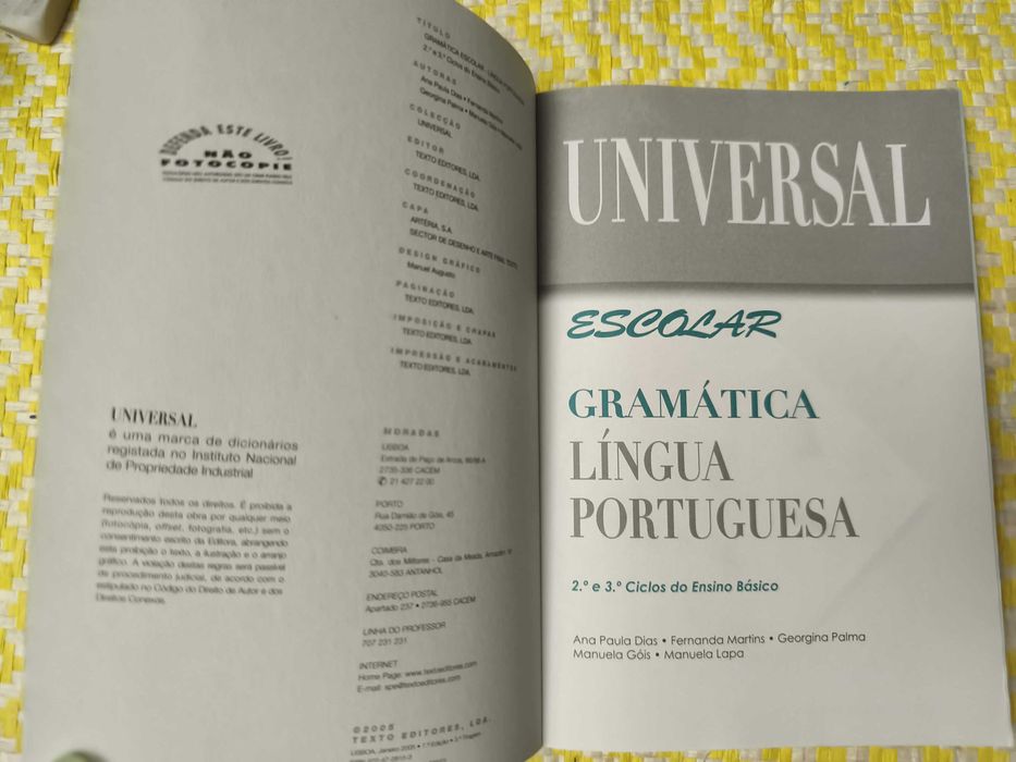 Gramática da Língua Portuguesa 
2º e 3º Ciclos do ensino básico