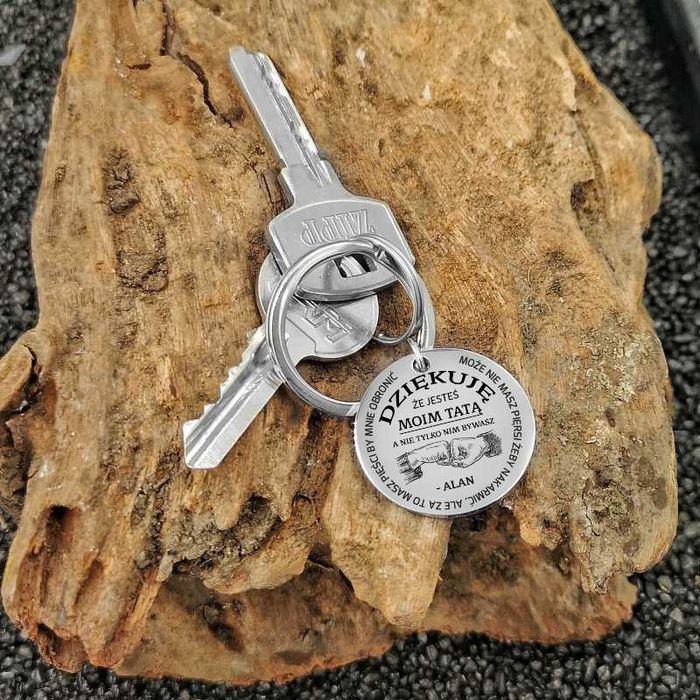 Breloczek do kluczy Z GRAWEREM dla TATY