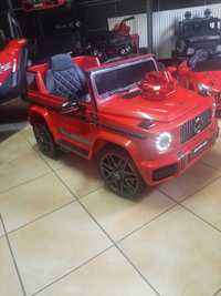 Samochód Mercedes G63 czerwony na akumulator dla dzieci