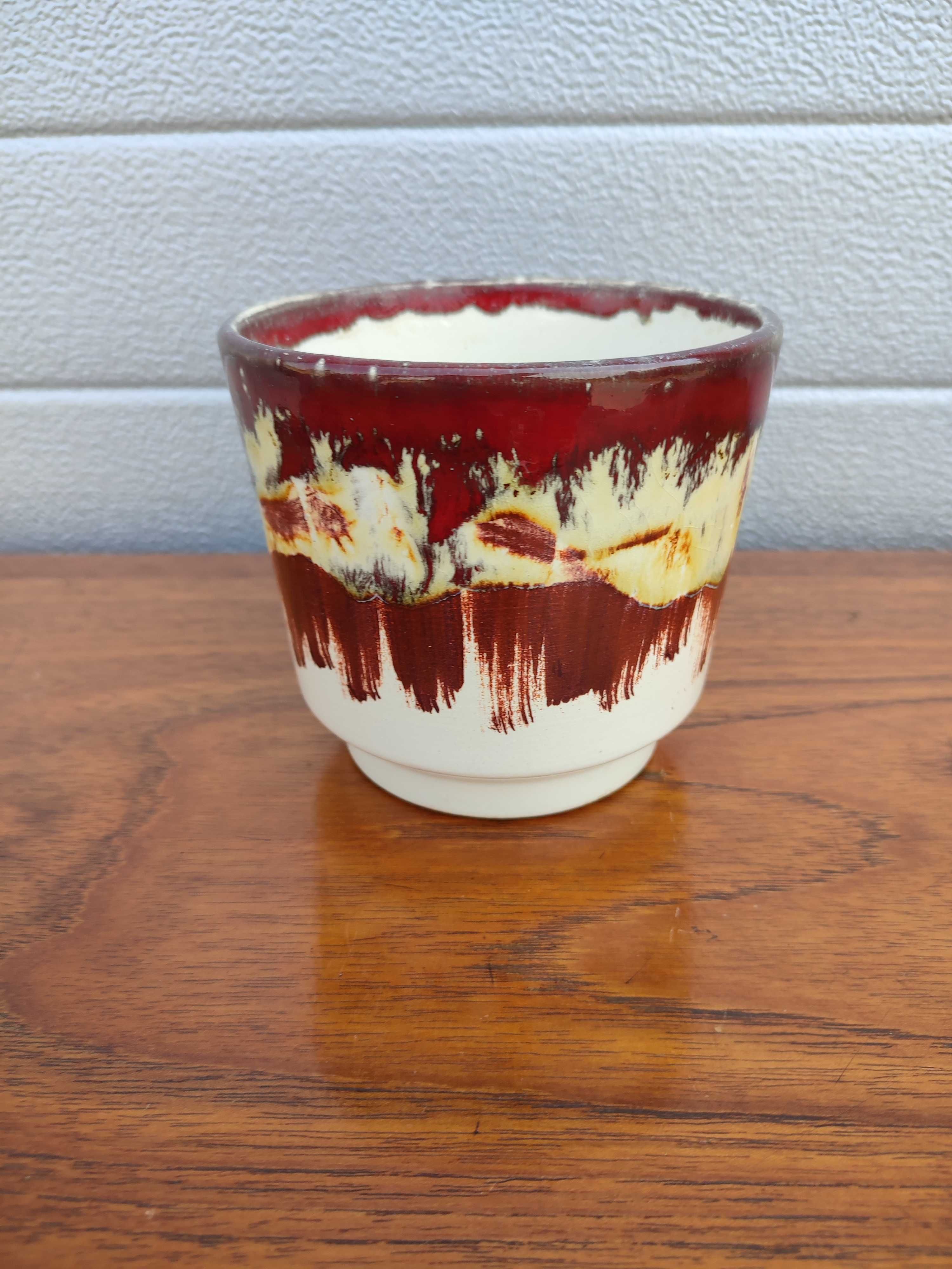 Ceramiczna Doniczka / osłonka - Fat lava - Design - vintage - R