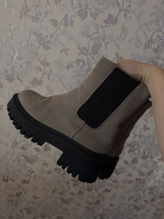 Замшевые челси зимние 36р