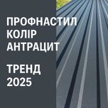 В наявності • ПРОФНАСТИЛ для забора Графіт Матовий