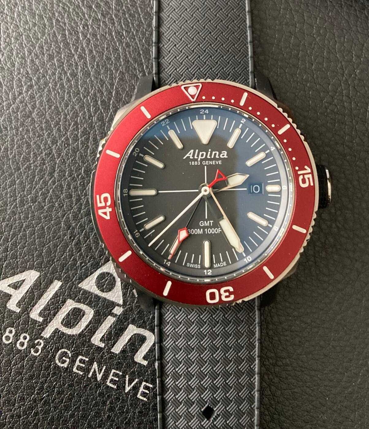 Szwajcarski zegarek męski ALPINA Seastrong 30 ATM jak nowy