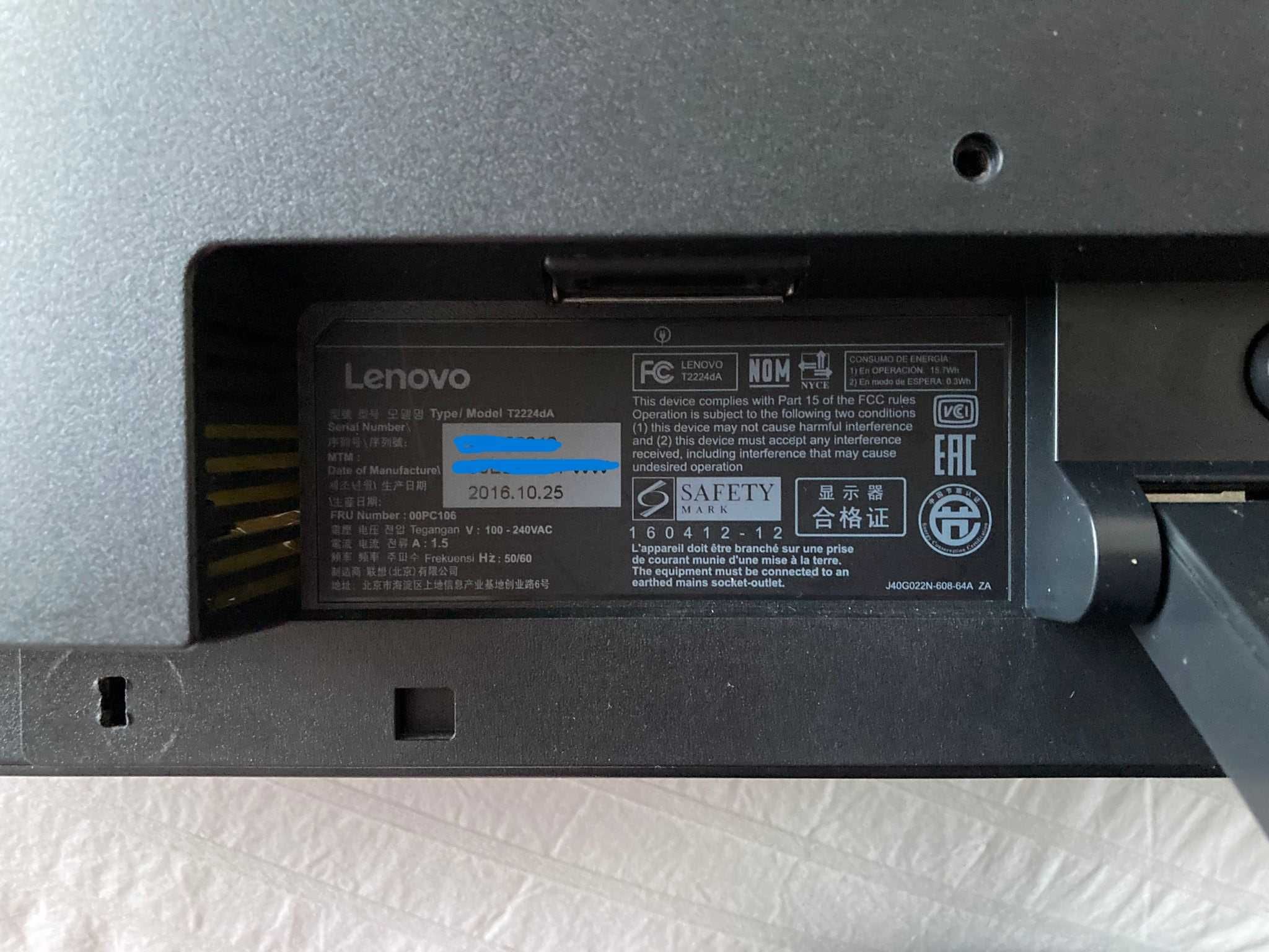 Monitor Lenovo  T2224d