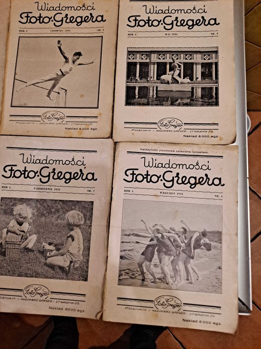 Zestaw periodyków Wiadomości Foto-Gregera z 1931 r.