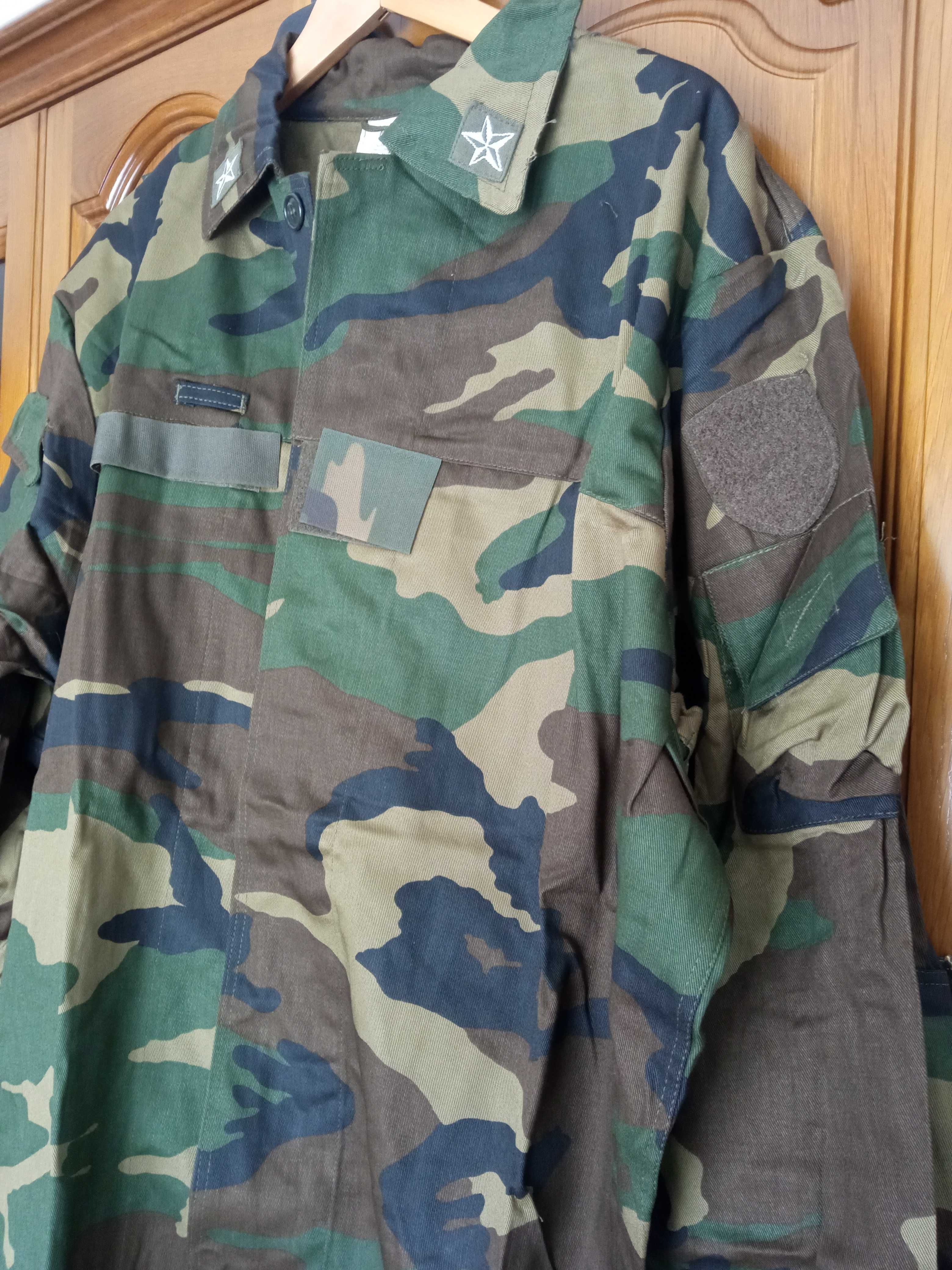Casaco camuflado militar Woodland Exército Italiano para caça airsoft