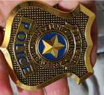 значок жетон брошь металлический офицер полиции  police