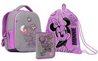 Рюкзак шкільний каркасний YES H-100 Minnie Mouse + пенал + сумка