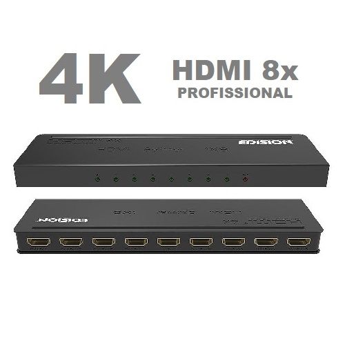 Splitter / Divisor 4K HD 1×8 HDMI Profissional – EDISION