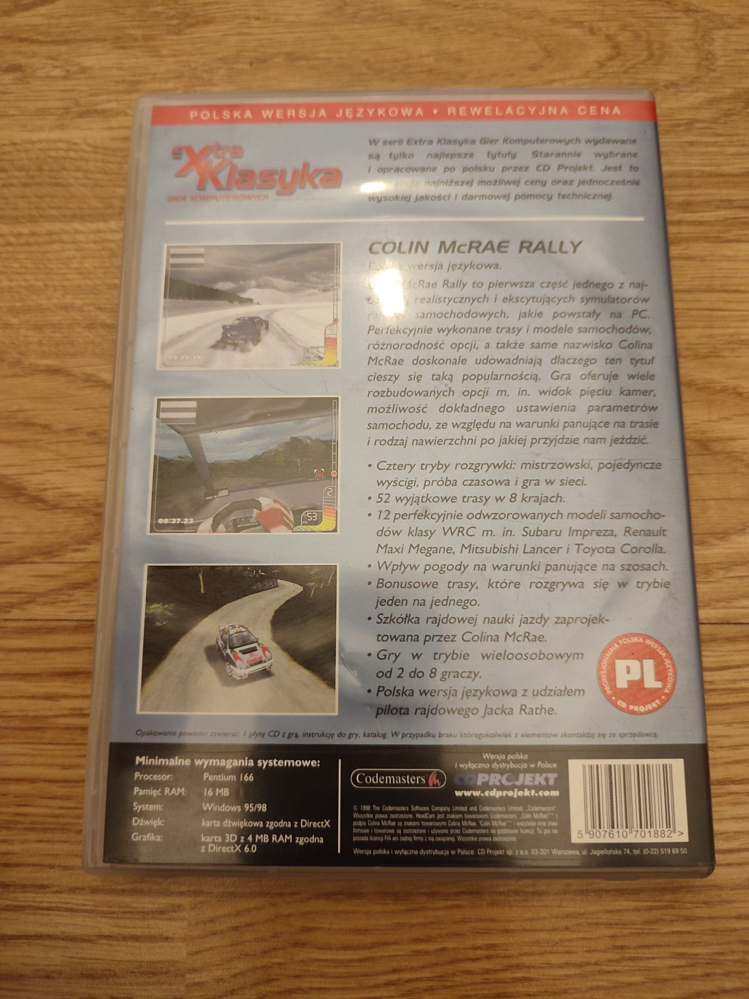 Gra PC colin McRae rally 1. 1998r.