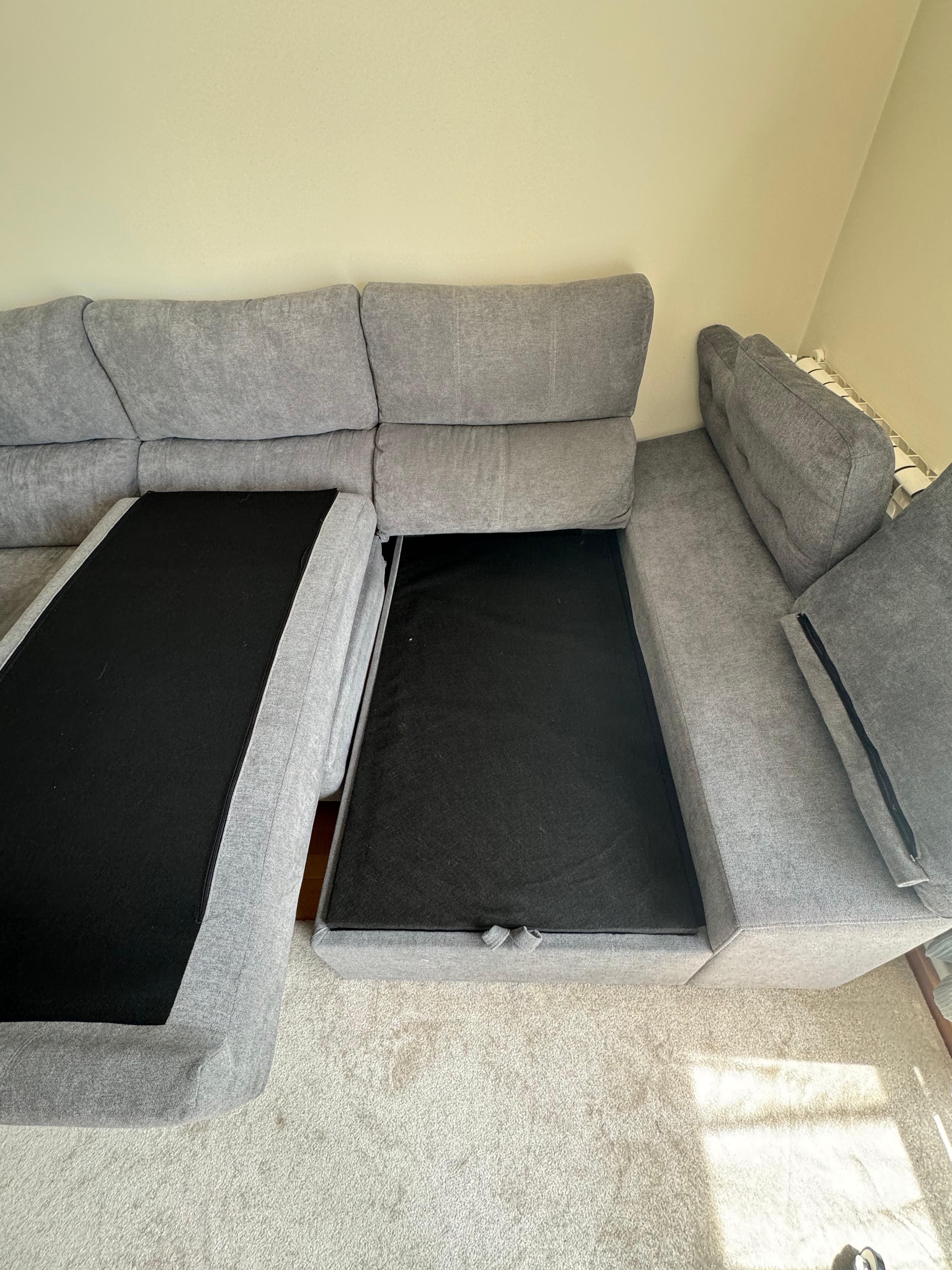 Sofá 3 lugares com chaise longue