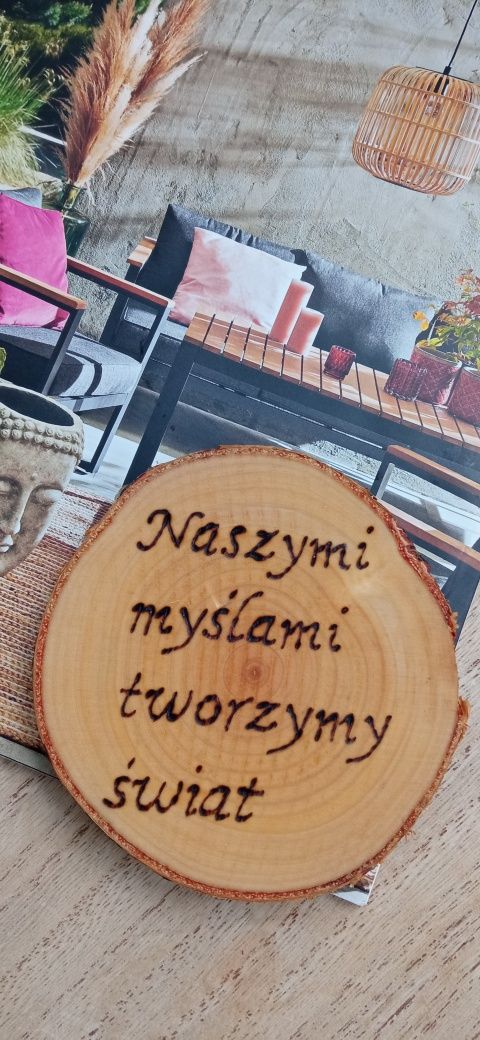 Drewniane podkładki ręcznie wypalane