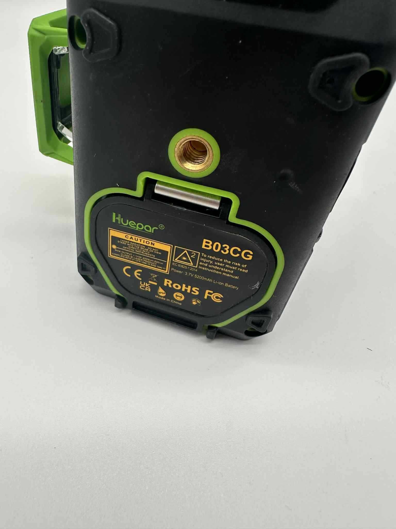 Huepar B03CG Zestaw 3 x 360 laser krzyżowo-liniowy zielony 25m J159