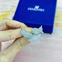 ТОП Серьги Swarovski Nice 5482912 Сережки Сваровскі у вигляді пір'їни