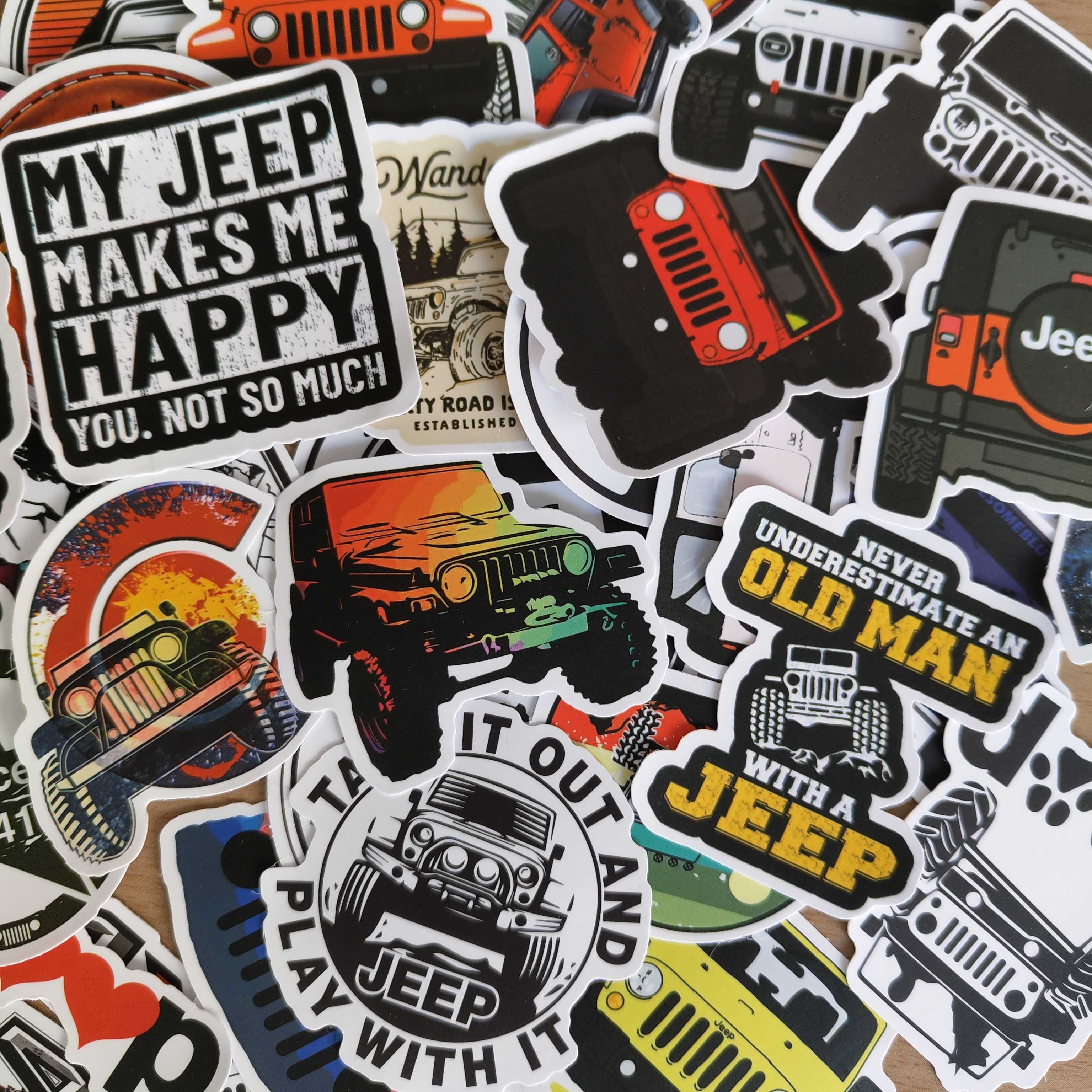 50 Autocolantes Stickers Jeep Carro