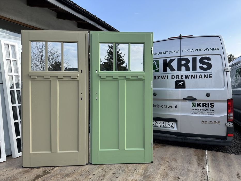 Drzwi zewnętrzne drewnian 800 ofert Amerykańskie  dowolny kolorRAL NCS