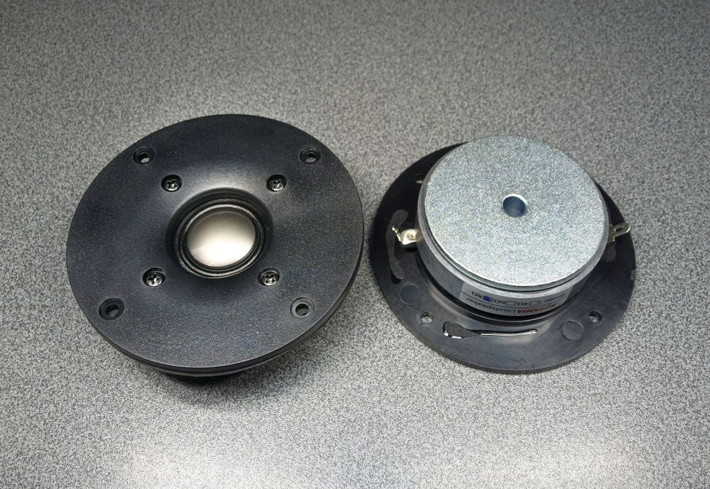 Динамики ВЧ твитеры 20-80Вт парами: ленточные Хейла шелковые купольные