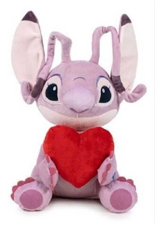 Novidade:Peluche Angel Stitch Coração 30cm