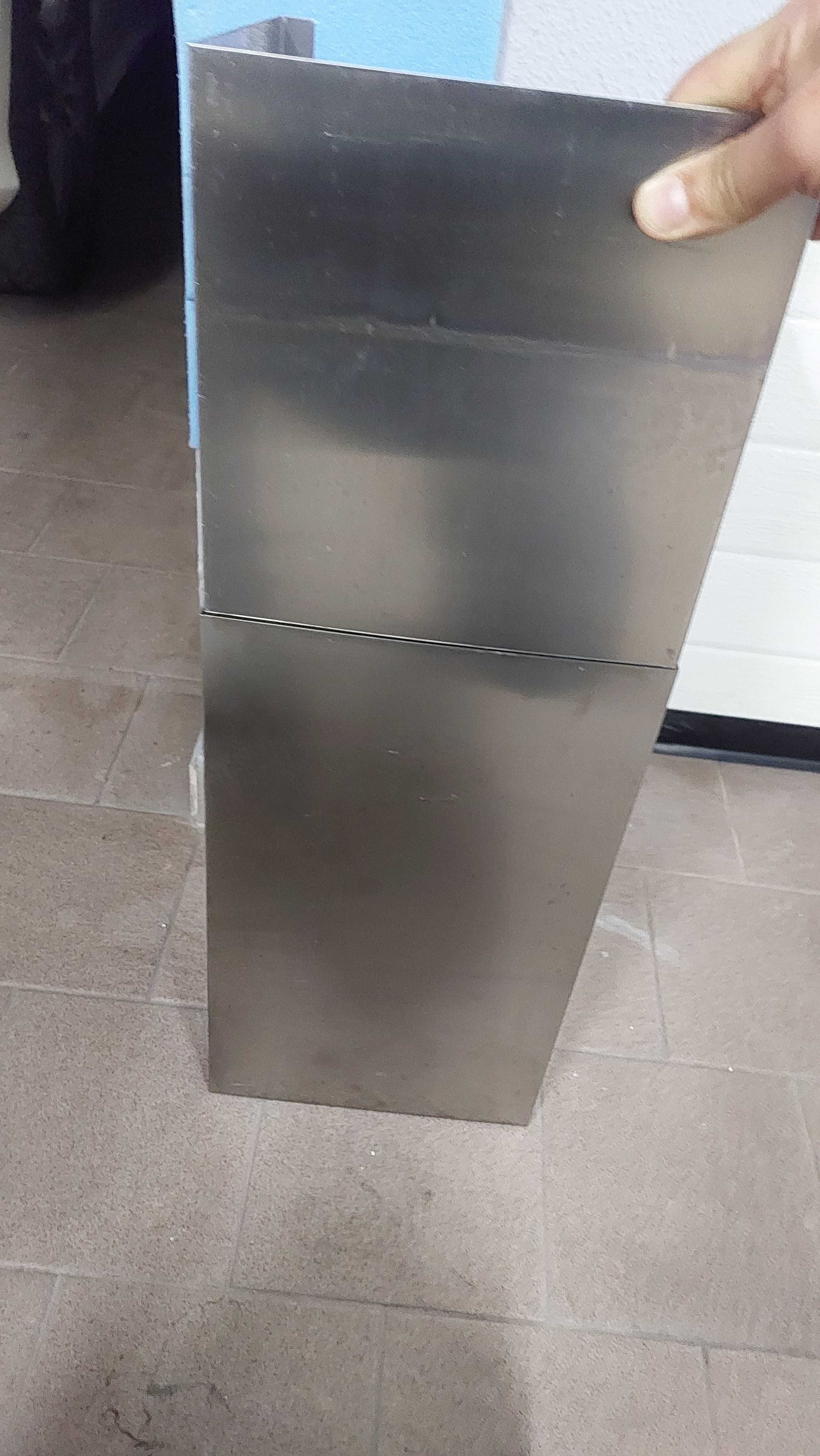 peça inox de acabamento de  campânula oo exaustor