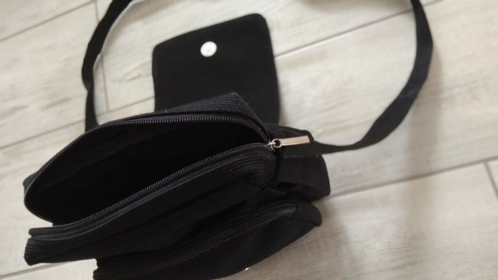 Torba listonoszka torebka czarna