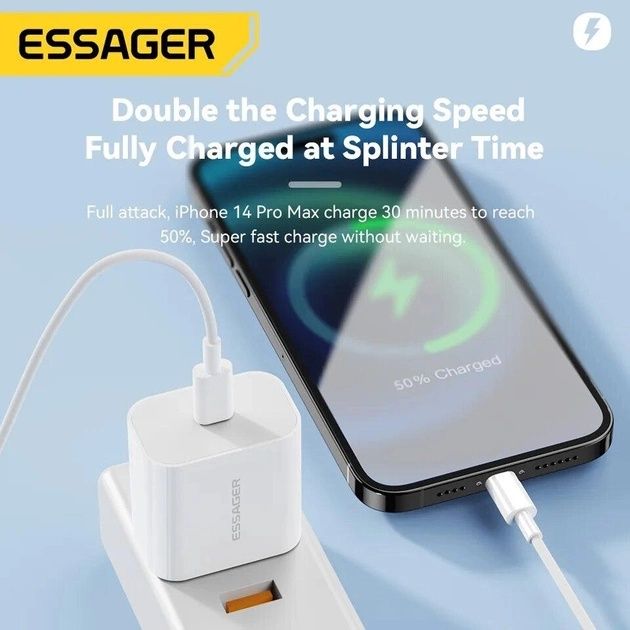Комплект зарядки для Iphone Apple Essager 20W Type-C To Lightning