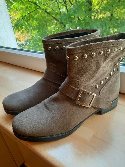 Чоботи демісезонні шкіряні, 42 р., 26.5 см