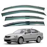 Skoda Octavia A5 2004-2013 Sedan/HB ВІТРОВИКИ з хромом на скотчі