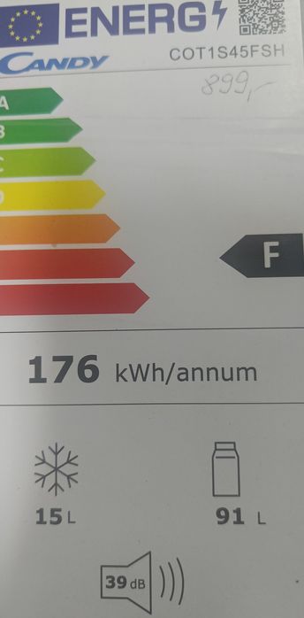 Lodówka jednodrzwiowa Candy COT1S45FSH