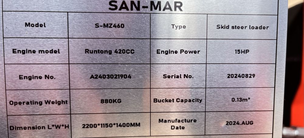 Miniładowarka SANMAR SM-Z480