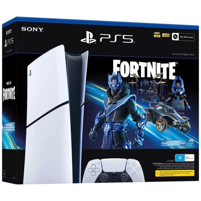 Sony PlayStation 5 Slim Digital Edition 1TB Fortnite Cobalt Star Bundl
