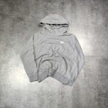 DAMSKA Bluza z Kapturem Komin Bawełna Szara Logo Haft Nike Hoodie