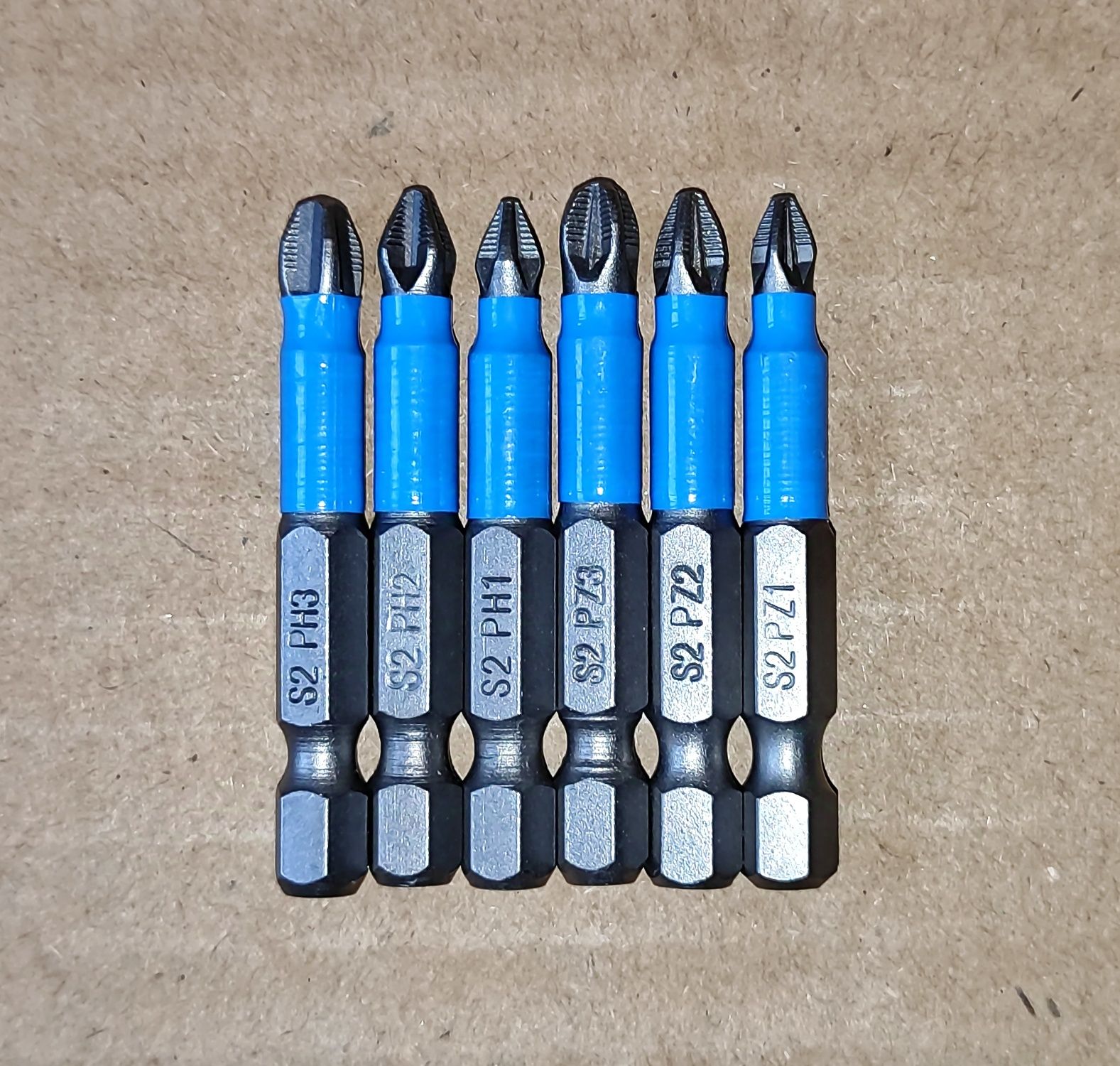 Набор магнитных Бит для шуруповёрта Антискользящие PH 1,2,3 / PZ 1,2,3