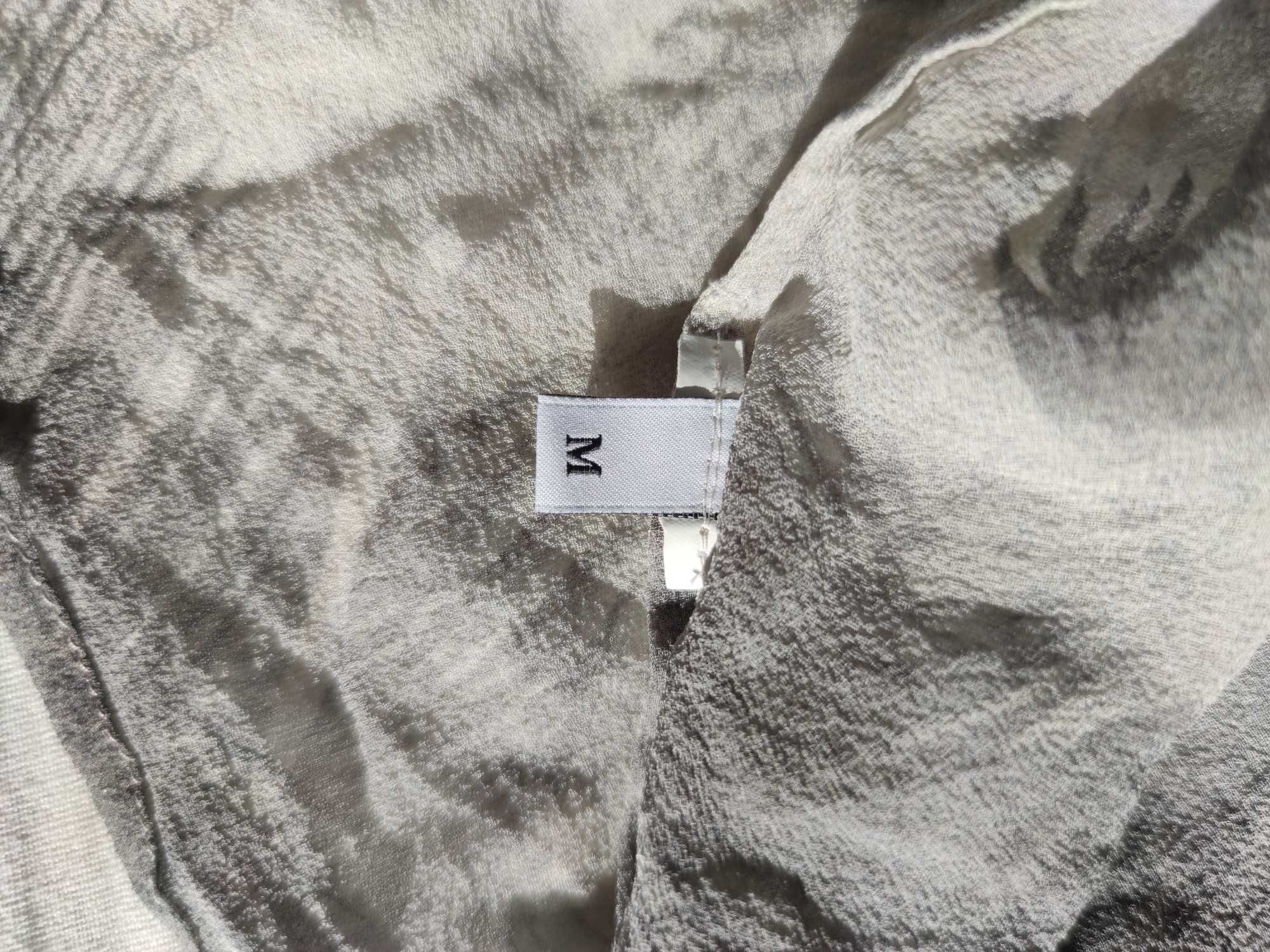 intimissimi silk koszula jedwabna zielona liscie palmy mgielka M 38