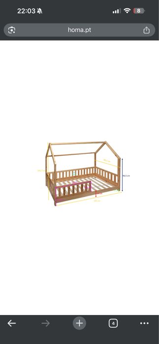 Cama Montessori criança