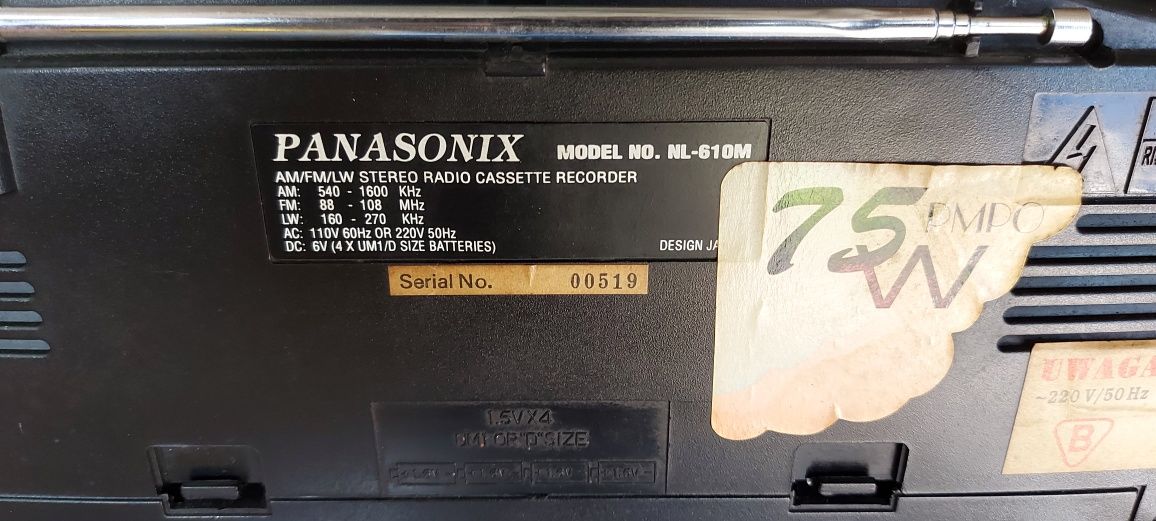 Radio magnetofon panasonix