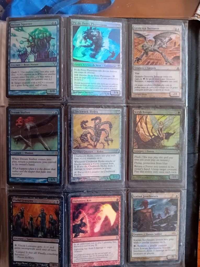 Cartas magic raras antigas em bom estado