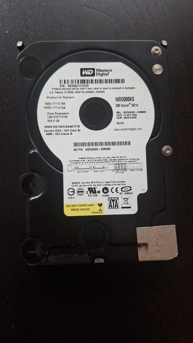 WD 500GB disco Sata HDD
