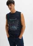 B.P.C top granatowy męski z nadrukiem r.4XL