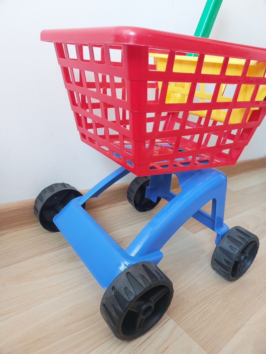 Wózek na zakupy dla dziecka, koszyk zakupowy