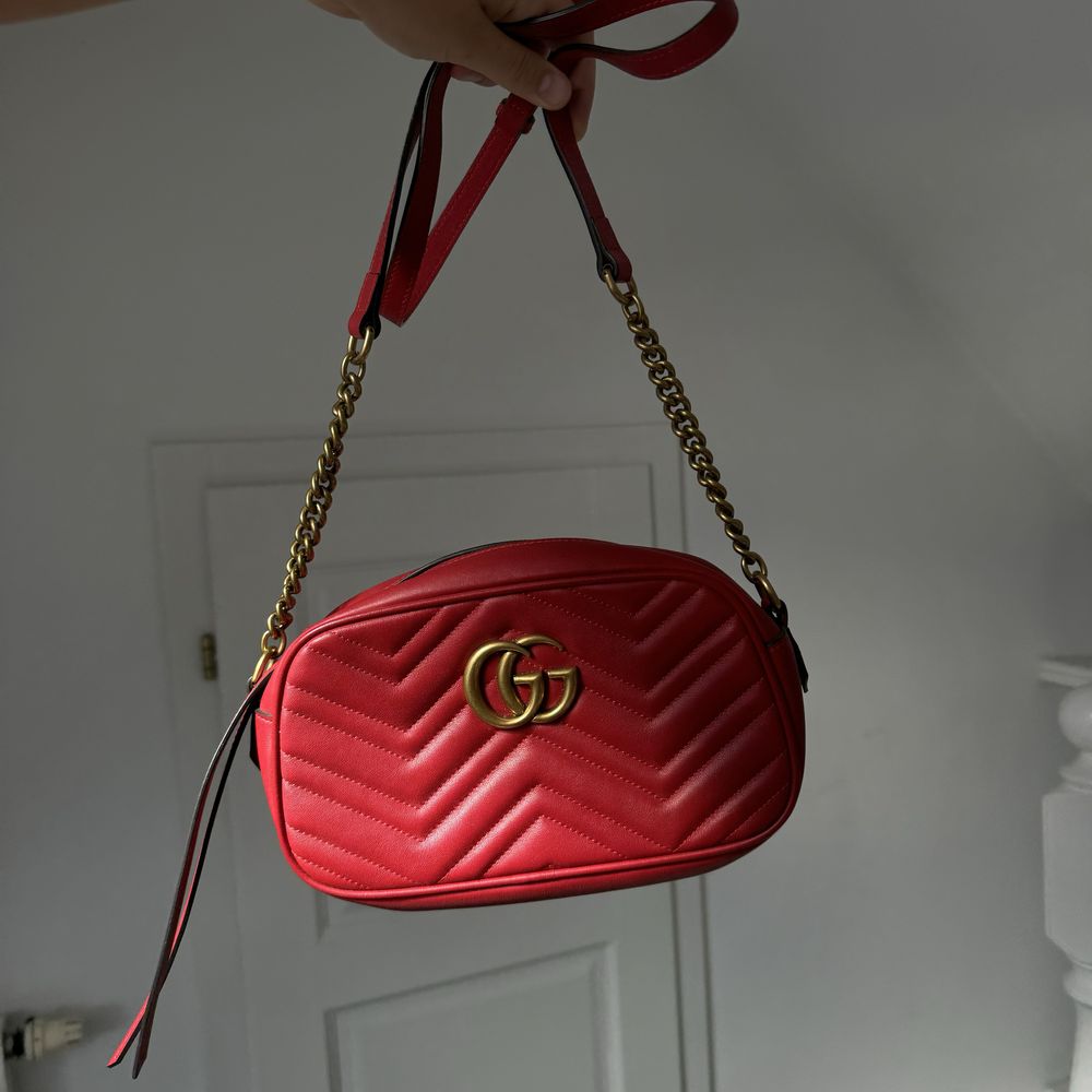 Torebka Gucci czerowna ze zlotym