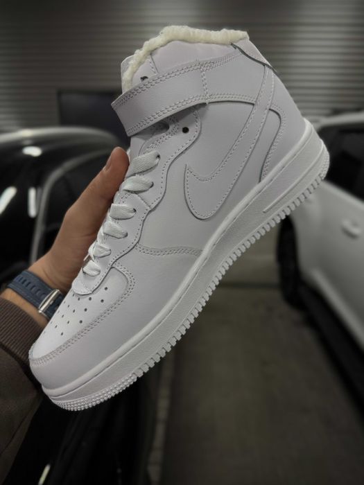 ХУТРО! Зимові Nike Air Force 1 White 36 37 38 41 42 43 44 45 46 найк