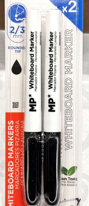 2x Marker do tablic czarny whiteboard marker 2-3mm