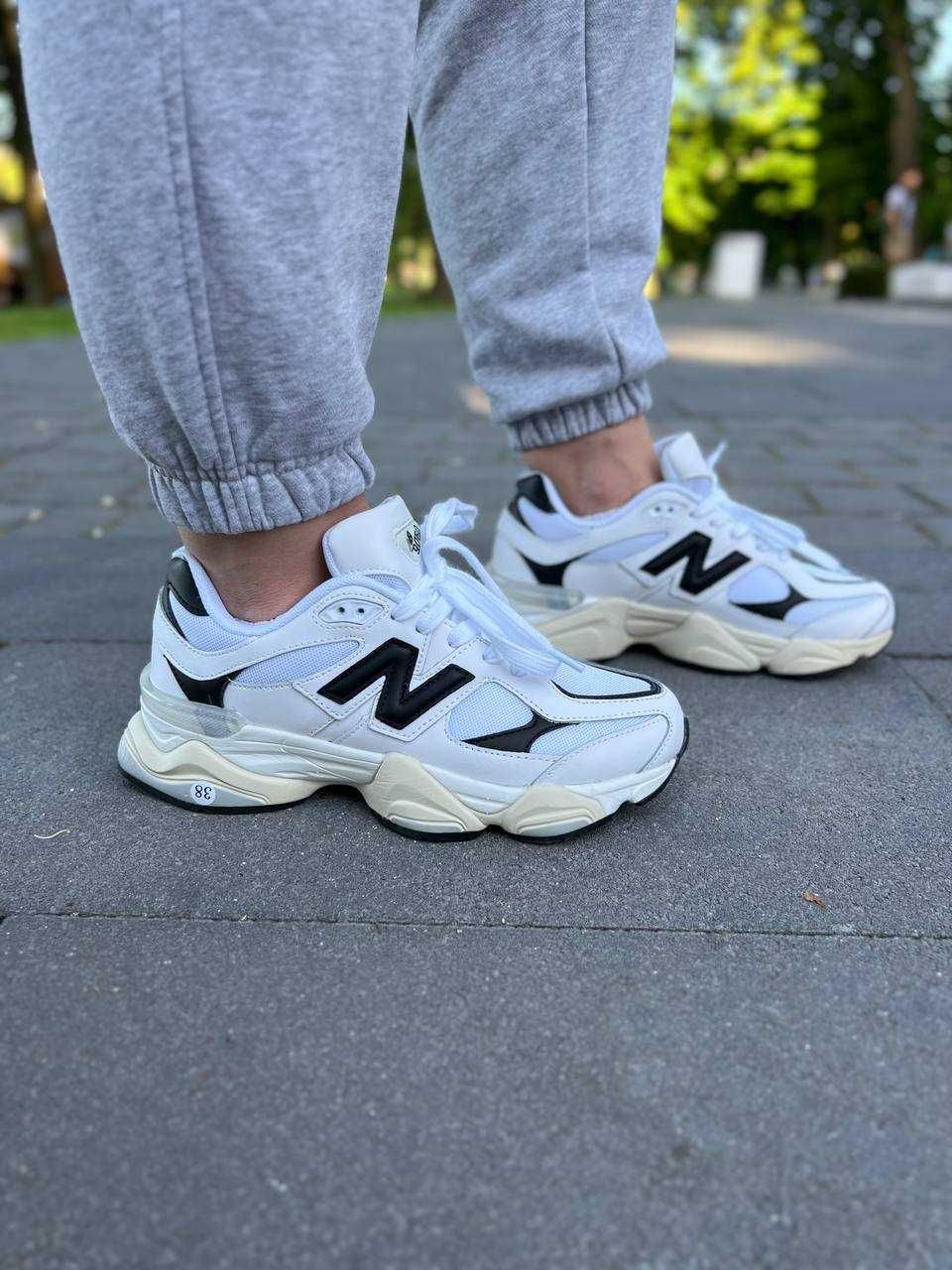 New Balance 9060 White Black logo