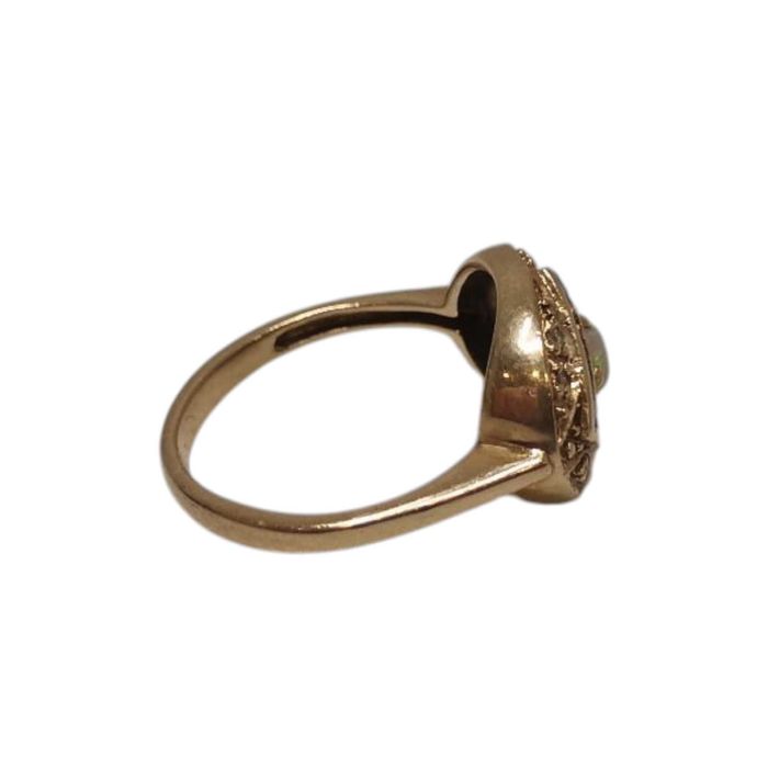 Wyjątkowy Złoty pierścionek -opal i diamenty, P.375/3,04(G)/R.13