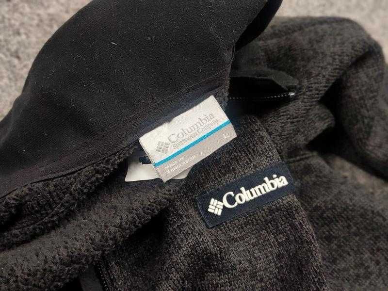 Щільна флісова кофта columbia оригінал темно сіра на замочку