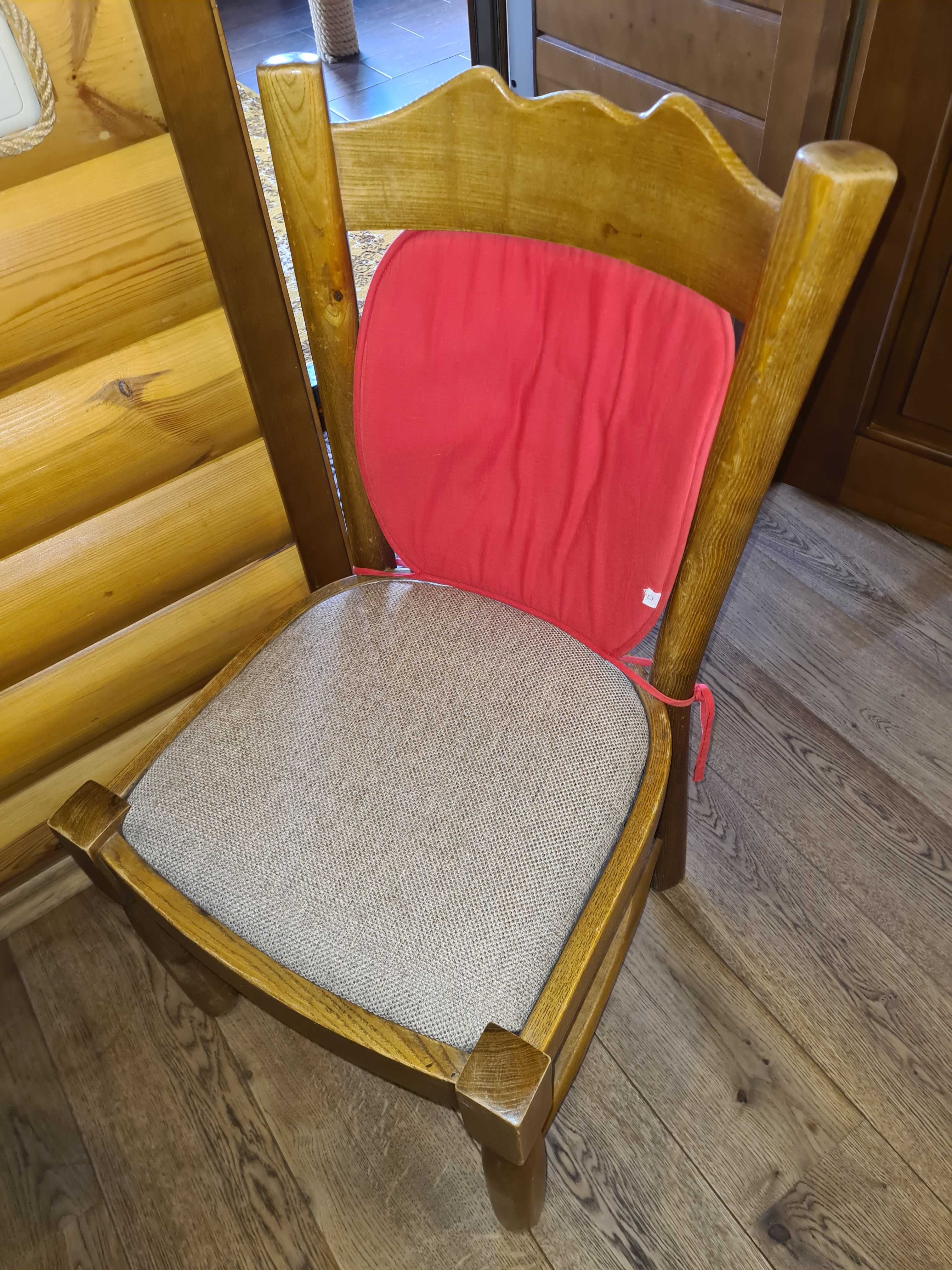 Деревянный старинный стол с керамикой и стулья Голландия идеал!