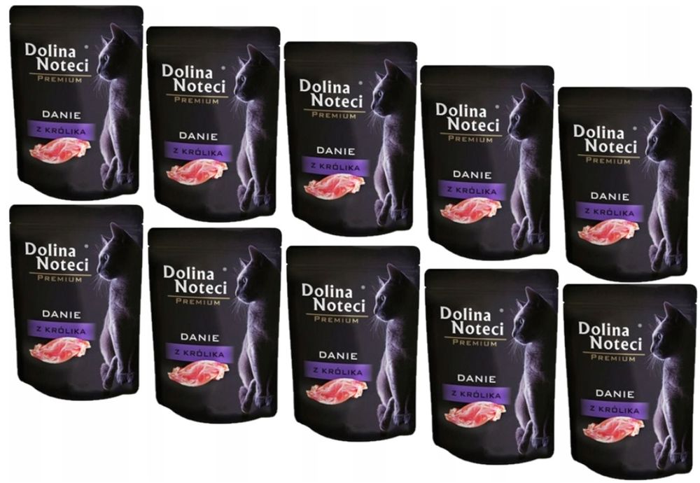 Mokra karma dla kota Dolina Noteci PREMIUM z królika 10x85g