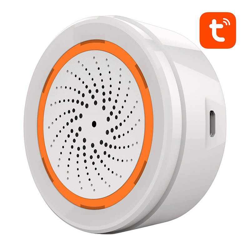 Syrena Alarmowa Zigbee Neo Nas-Ab02B Tuya 90Db Do Smart Home