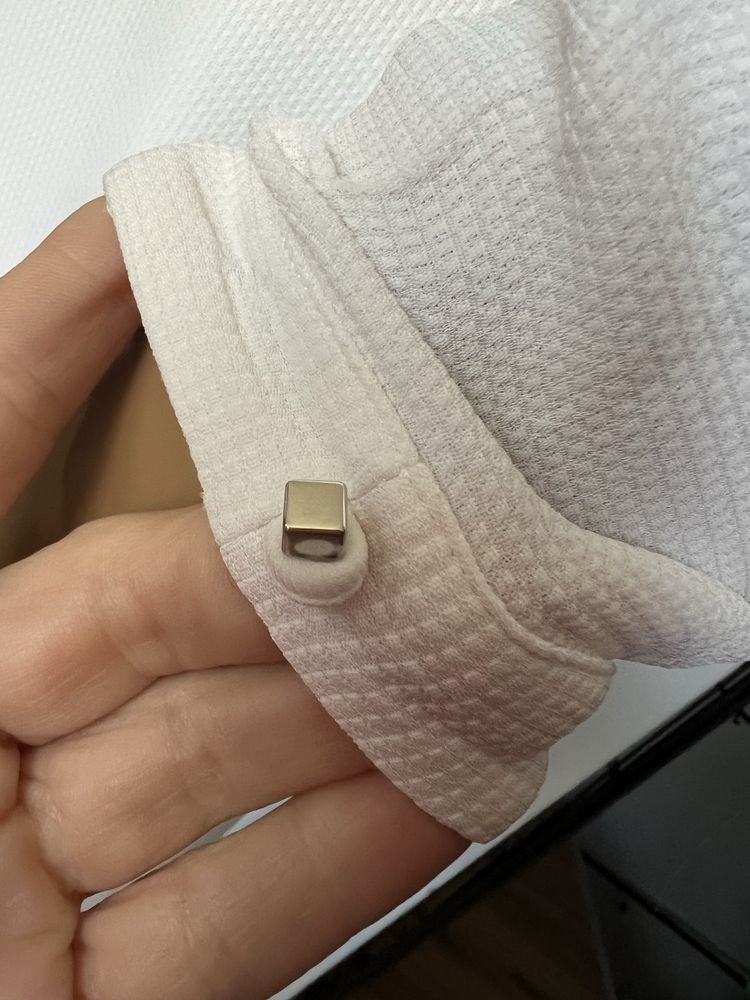 Massimo Dutti kremowa sukienka ecru jasna 42