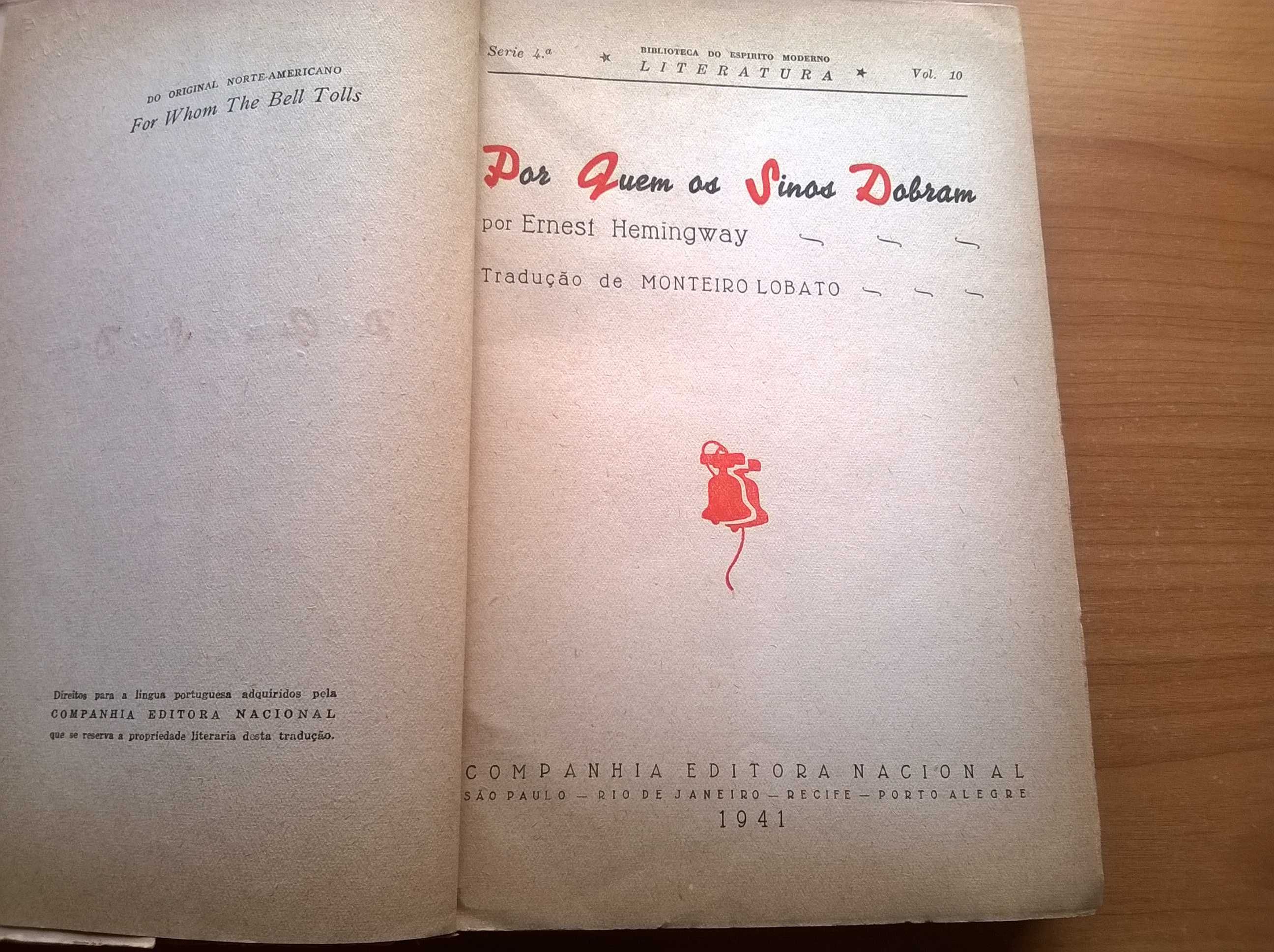 Por Quem os Sinos Dobram (1.ª ed.) - Ernest Hemingway (portes grátis)